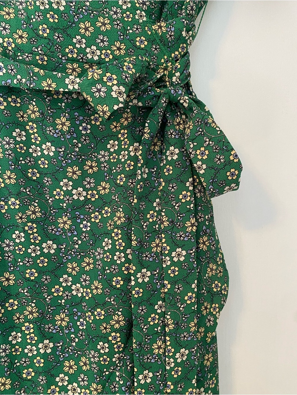 Green Floral Wrap Dress - Picture 5 of 11